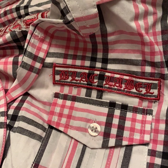 {Blac Label Pink} NWT 3/4 Sleeve Button Down S - Picture 4 of 10